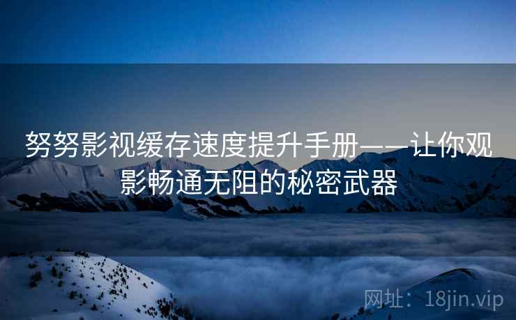 努努影视缓存速度提升手册——让你观影畅通无阻的秘密武器