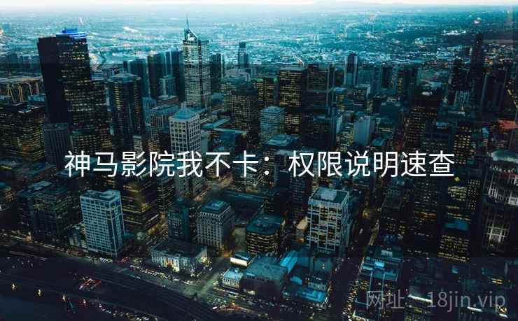 神马影院我不卡：权限说明速查