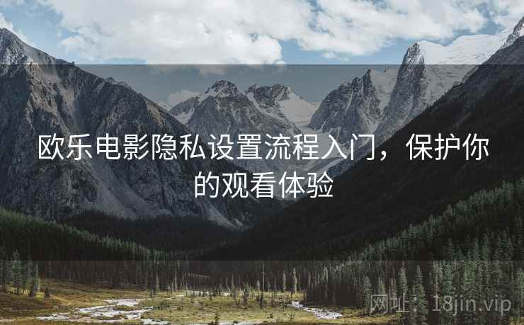 欧乐电影隐私设置流程入门，保护你的观看体验