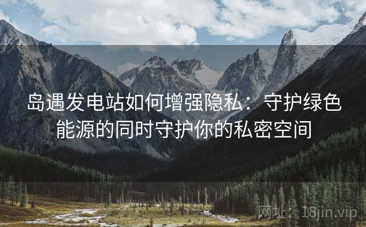 岛遇发电站如何增强隐私：守护绿色能源的同时守护你的私密空间