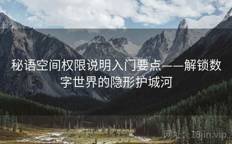 秘语空间权限说明入门要点——解锁数字世界的隐形护城河