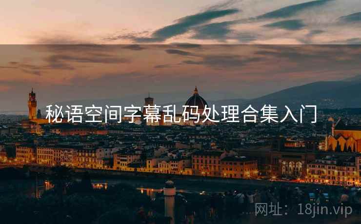 秘语空间字幕乱码处理合集入门