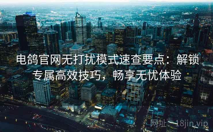电鸽官网无打扰模式速查要点：解锁专属高效技巧，畅享无忧体验
