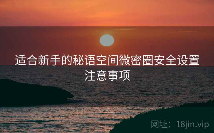 适合新手的秘语空间微密圈安全设置注意事项